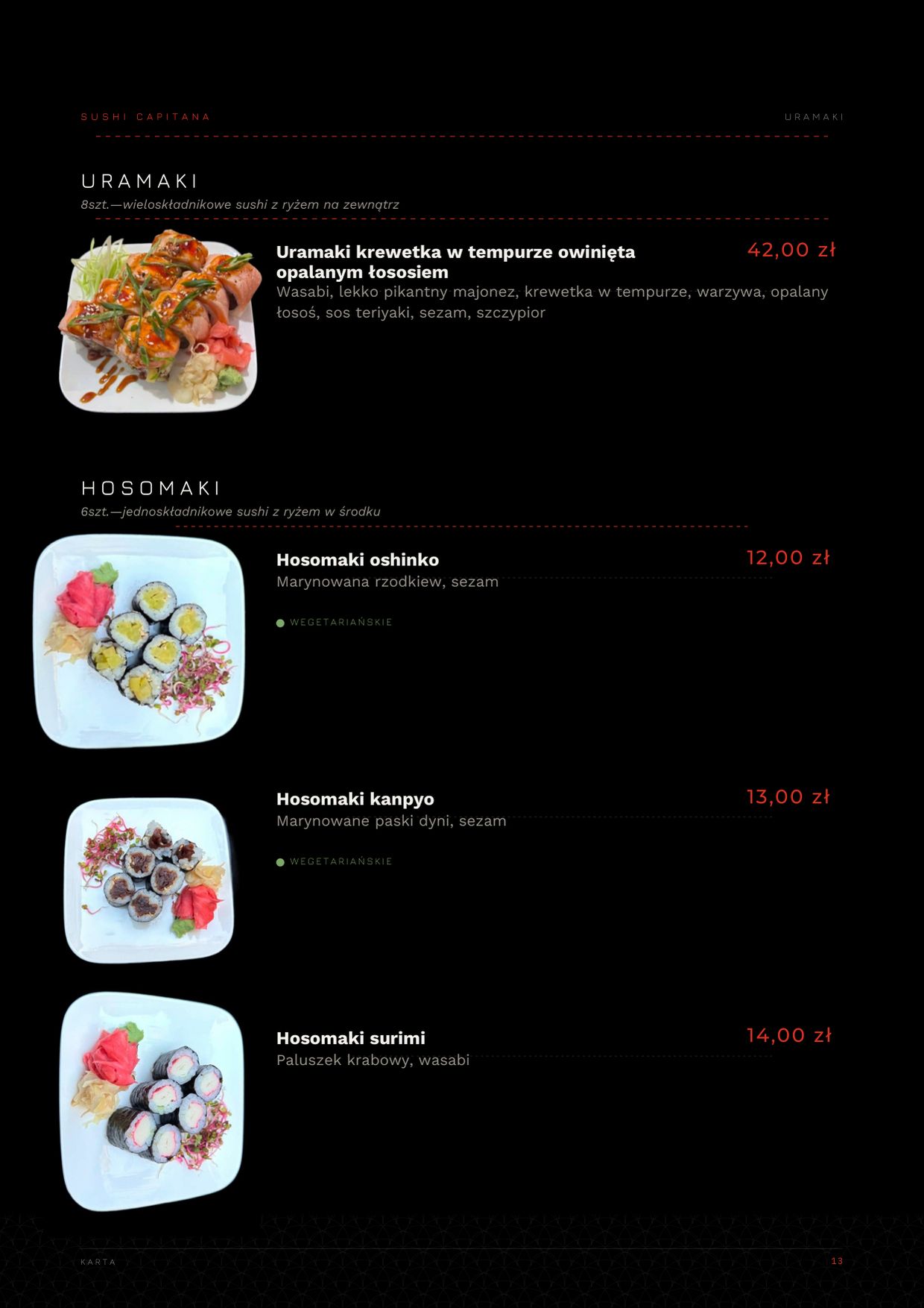 Karta Sushi Capitana — strona 13