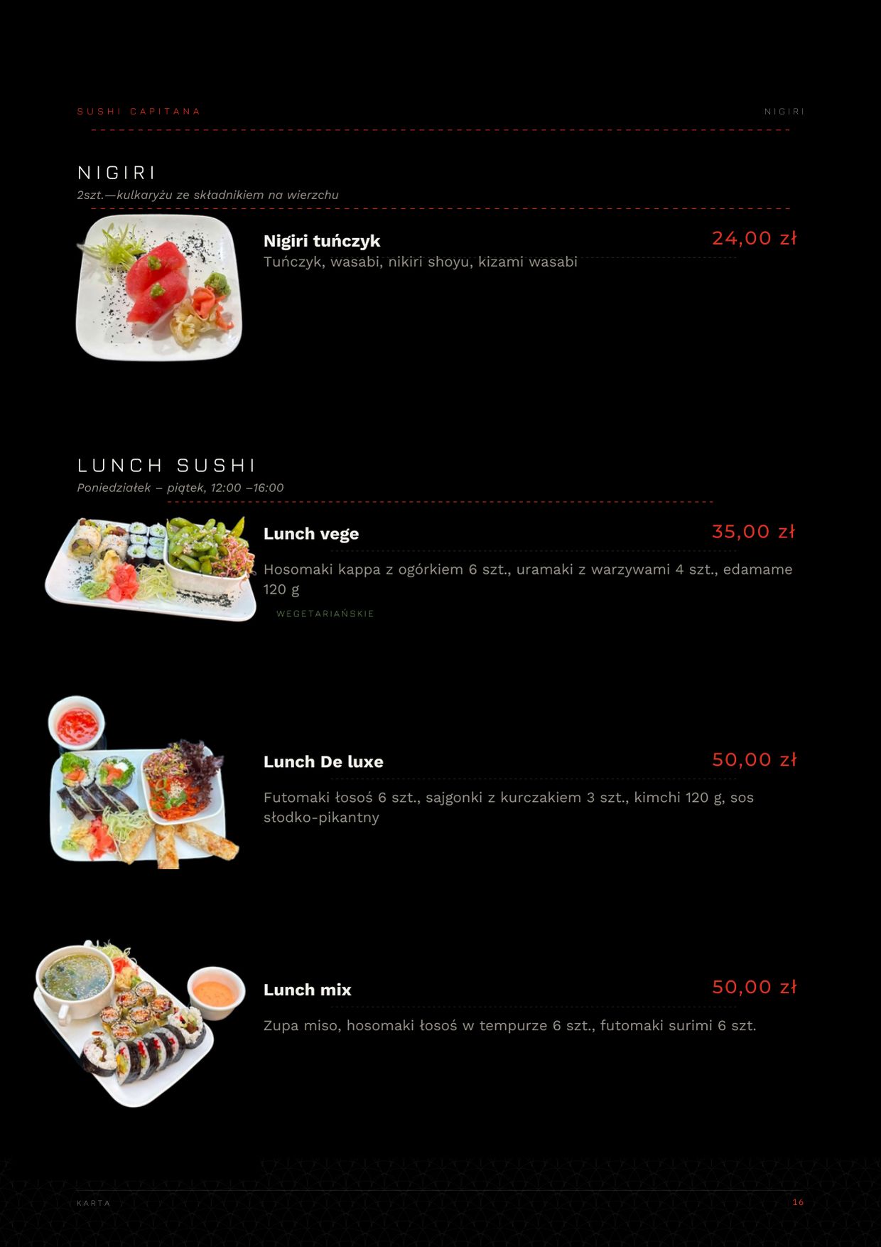 Karta Sushi Capitana — strona 16